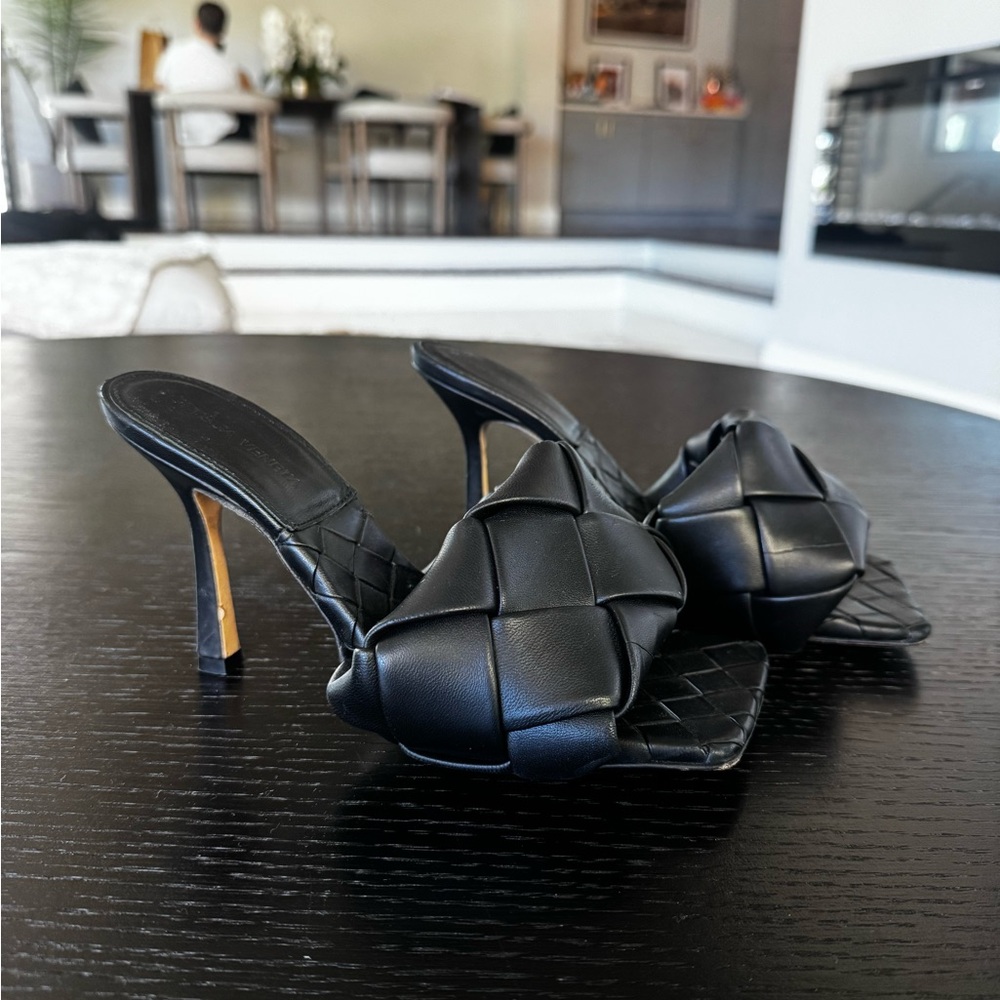 Bottega Veneta Lido Mule Black Quilted Women's Heels 36